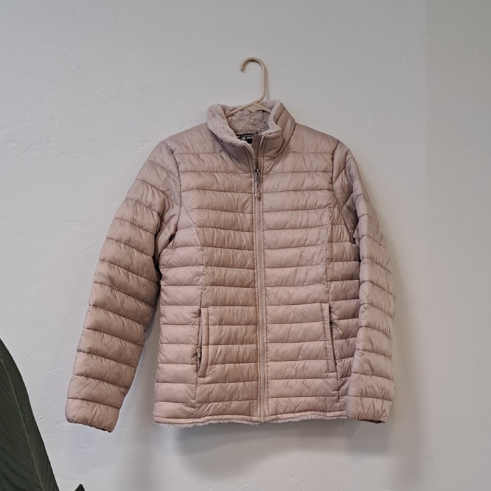 Quilted Jacket with Faux Fur Lining. LightWeight and Warm.